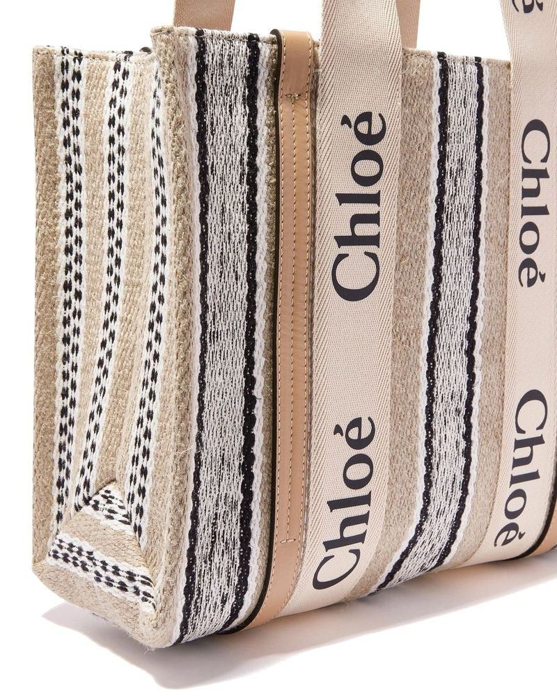 Beige Linen Tote Bag