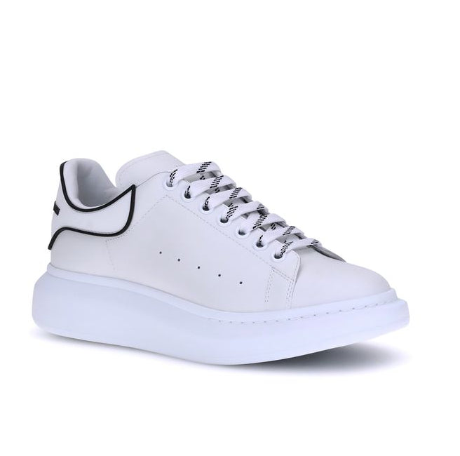 White Calf Leather Bos Taurus Platform Sneakers