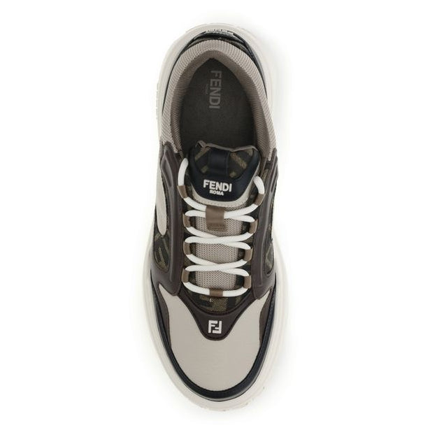 Black Calf Leather Bos Taurus Chunky Sneakers