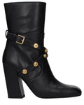 Black Leather Ankle Boots