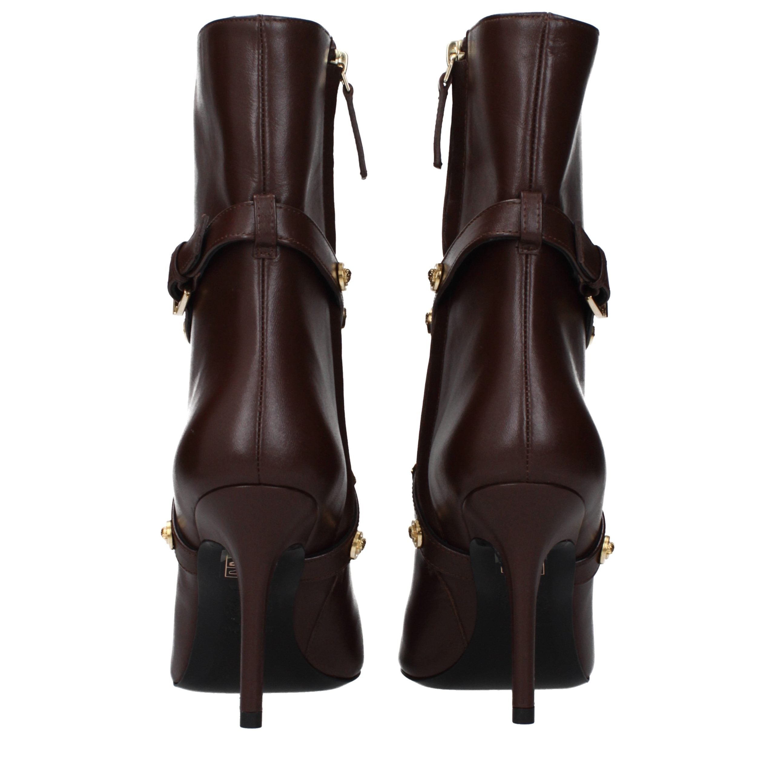 Brown Leather Ankle Boots