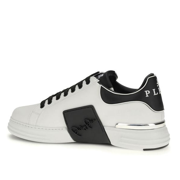 White Calf Leather Bos Taurus Low Top Sneakers