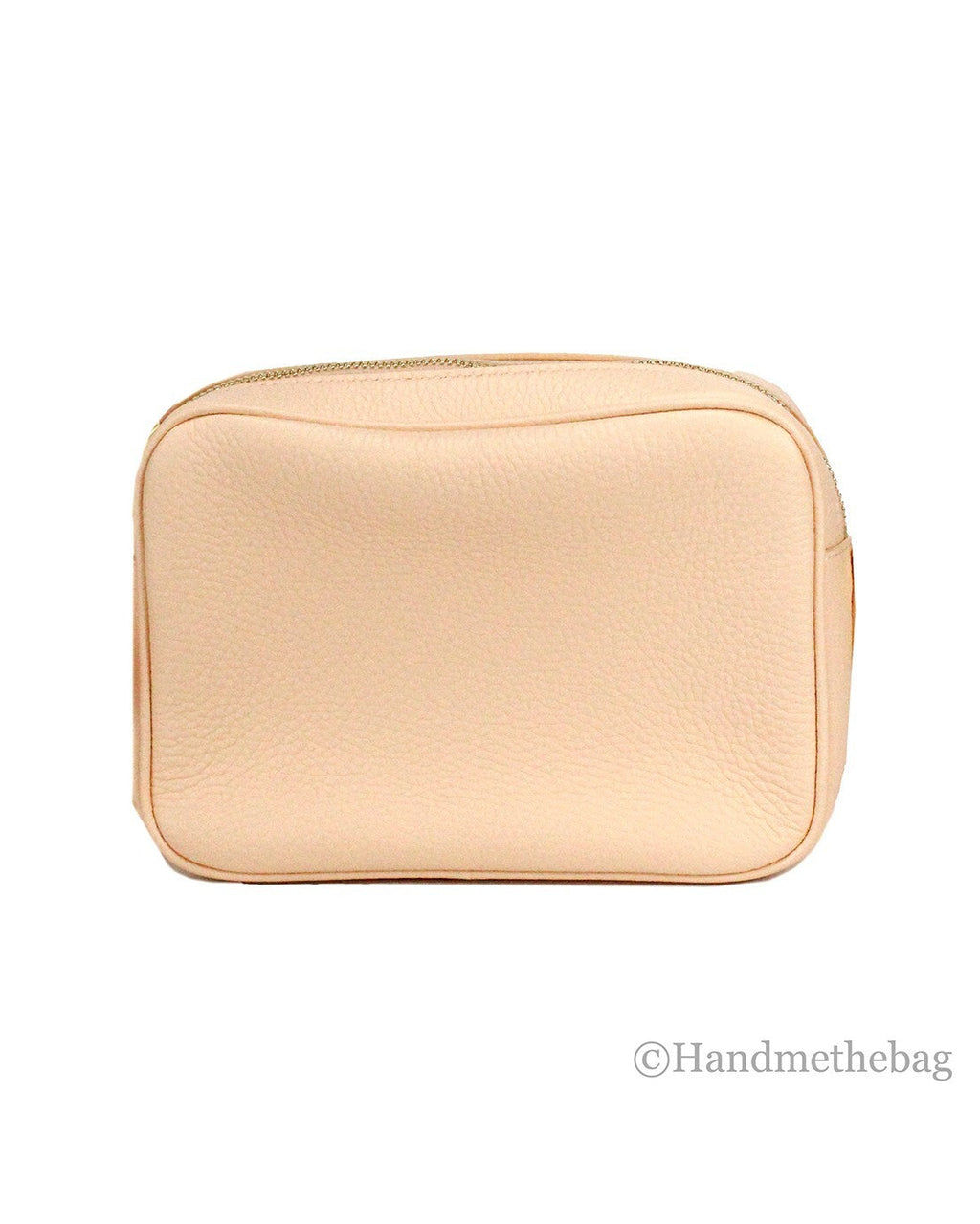 Burberry Small Branded Peach Pink Grainy Leather Camera Crossbody Bag