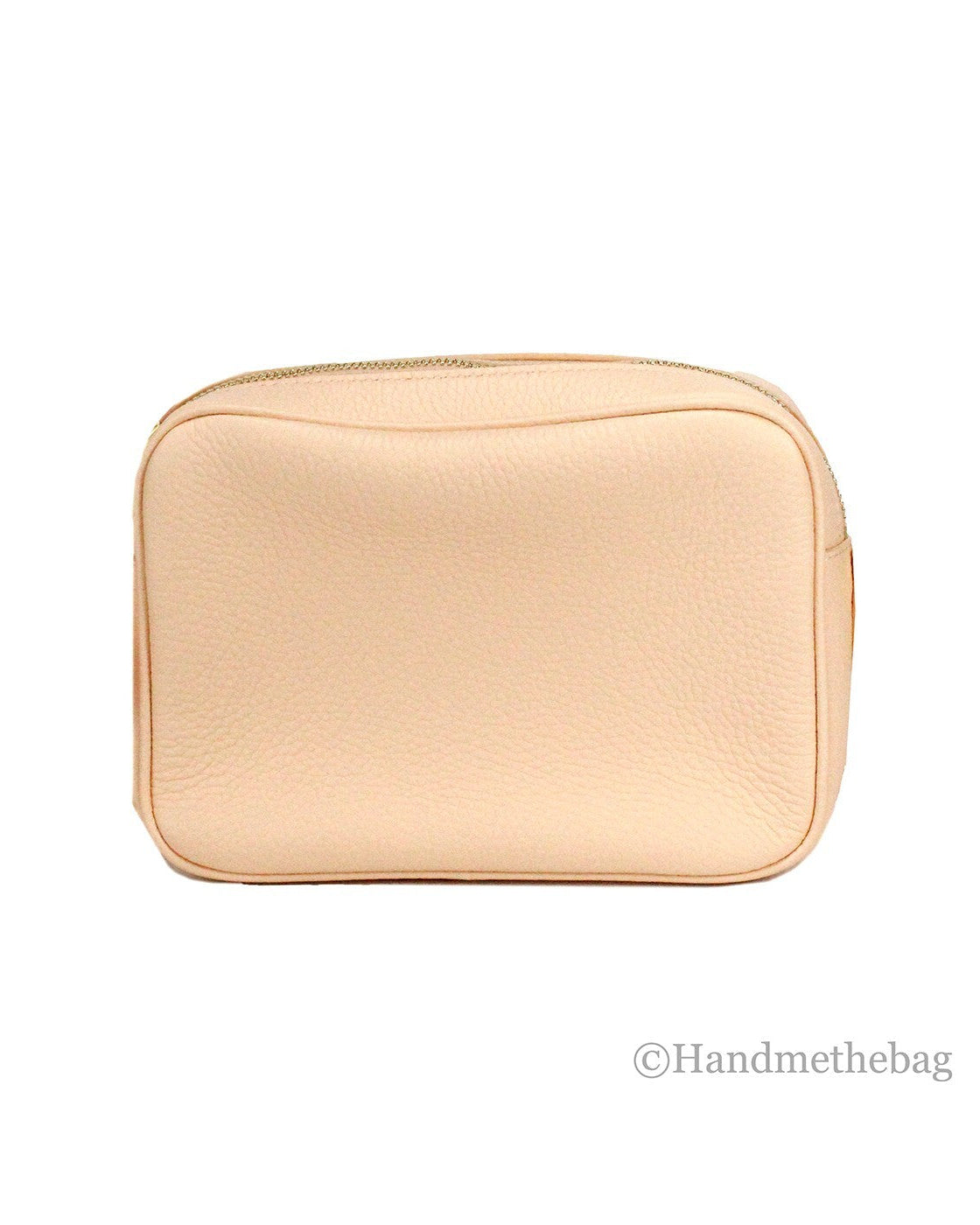Burberry Small Branded Peach Pink Grainy Leather Camera Crossbody Bag