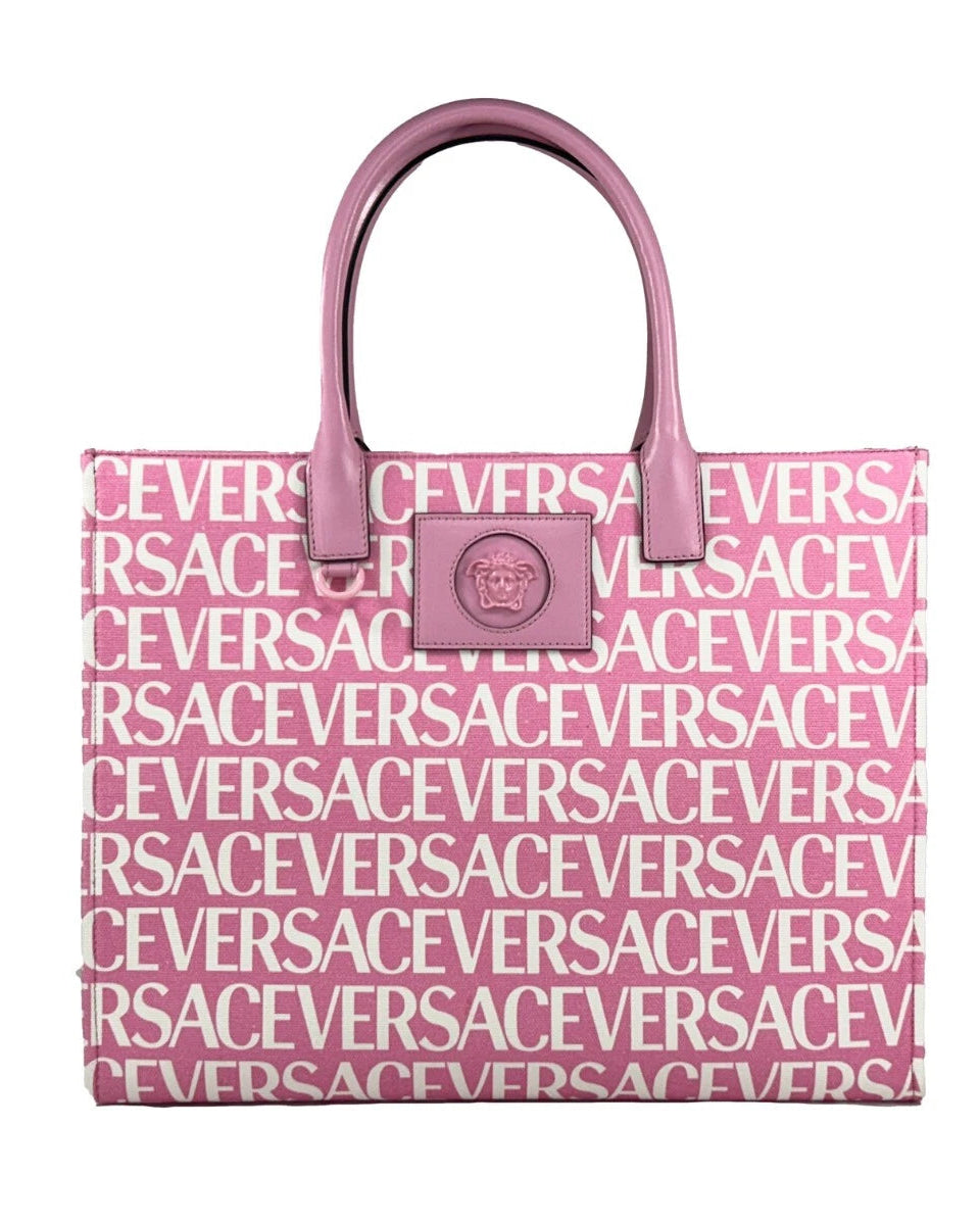 Versace Medusa Large Canvas Large Tote Bag Baby Pink