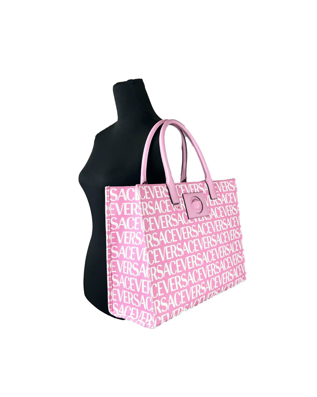 Versace Medusa Large Canvas Large Tote Bag Baby Pink