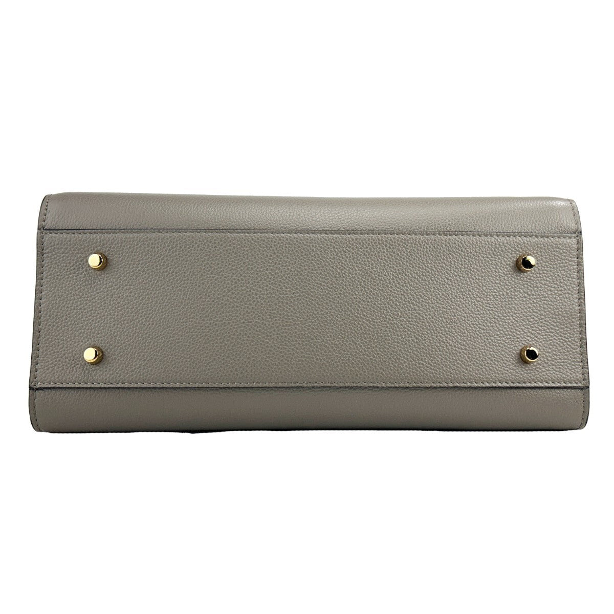 Versace Virtus Large Leather Top Handle Satchel Bag Tote Gray