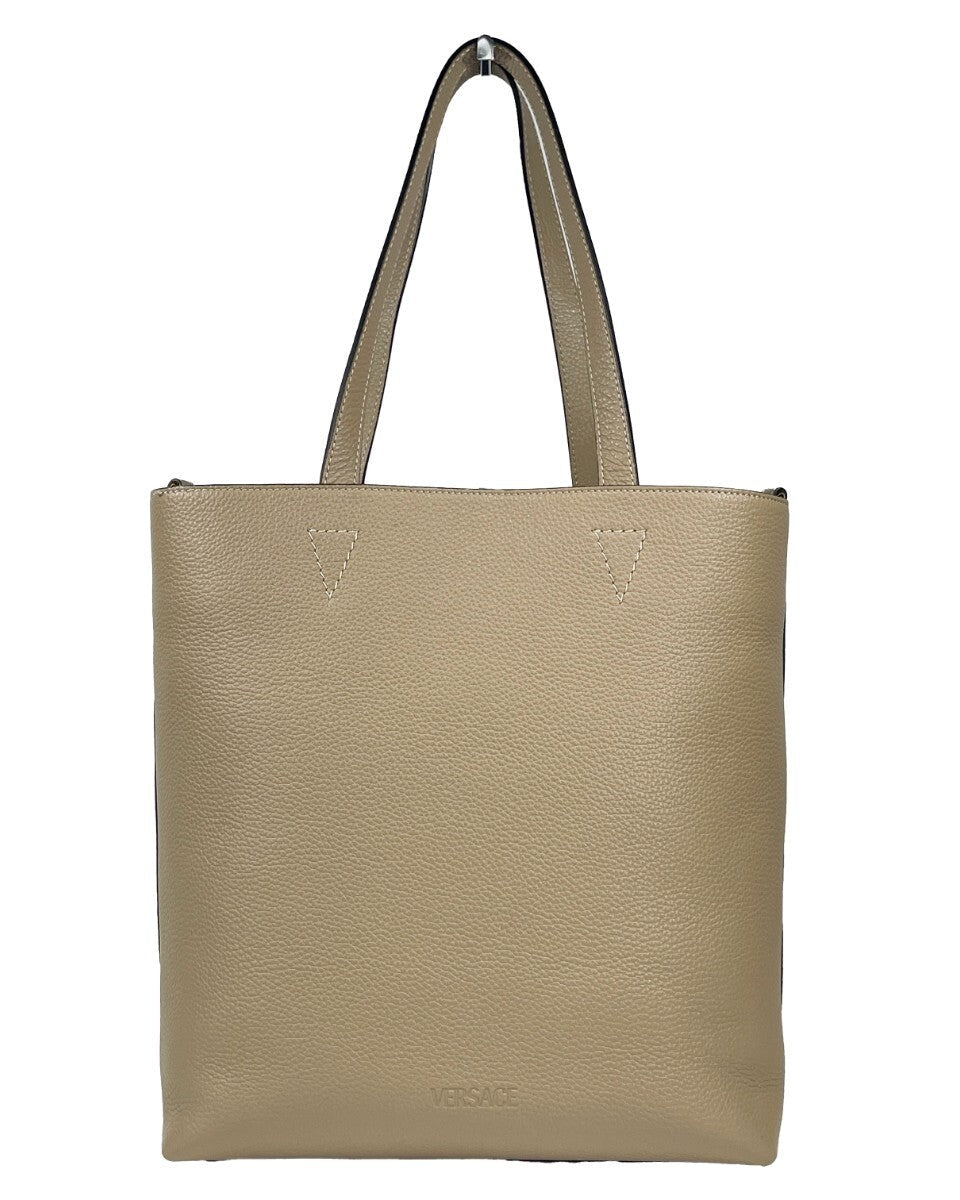 Versace Medusa Large Leather Tote Bag With Pouch