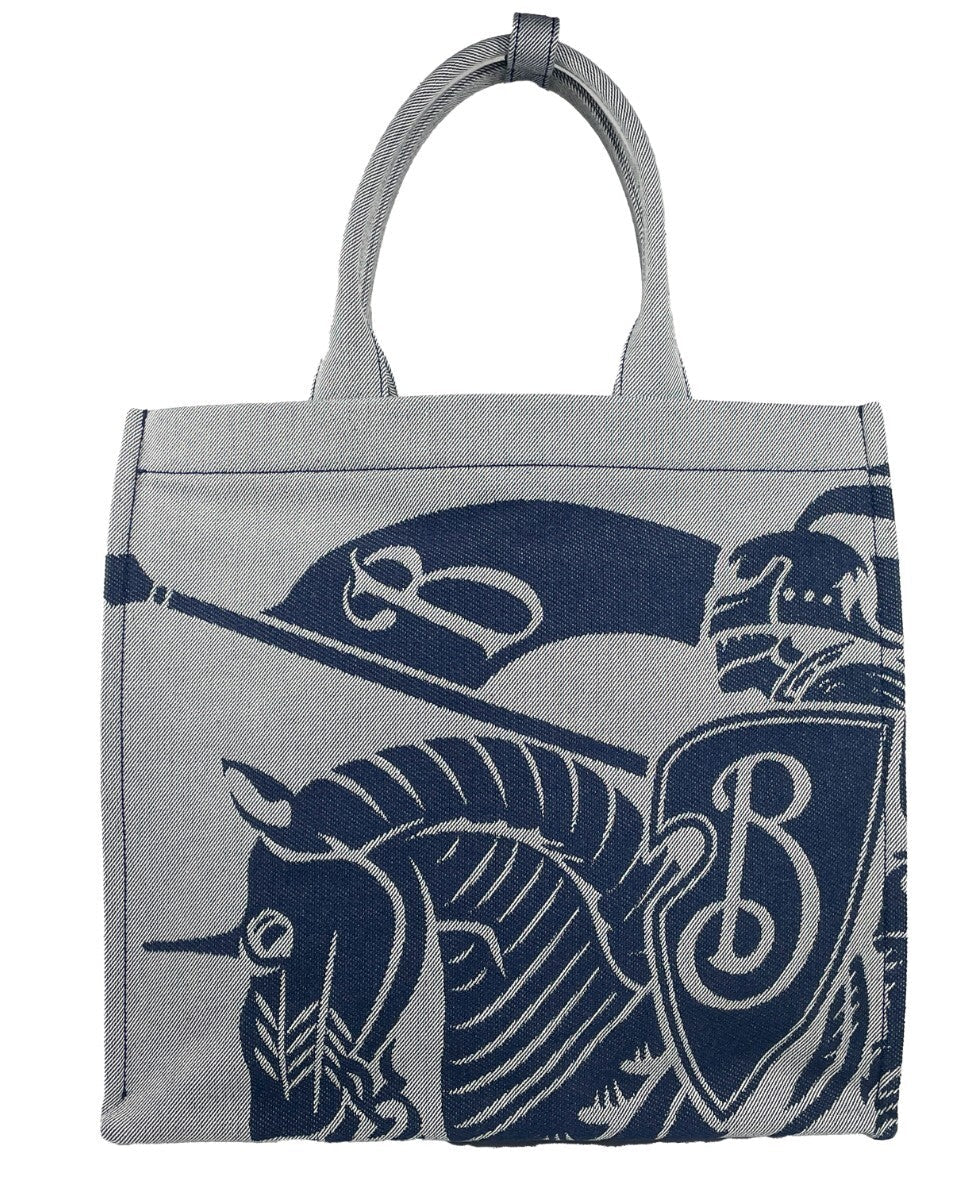 Burberry Navy EKD Canvas Tote Bag With Coin Pouch