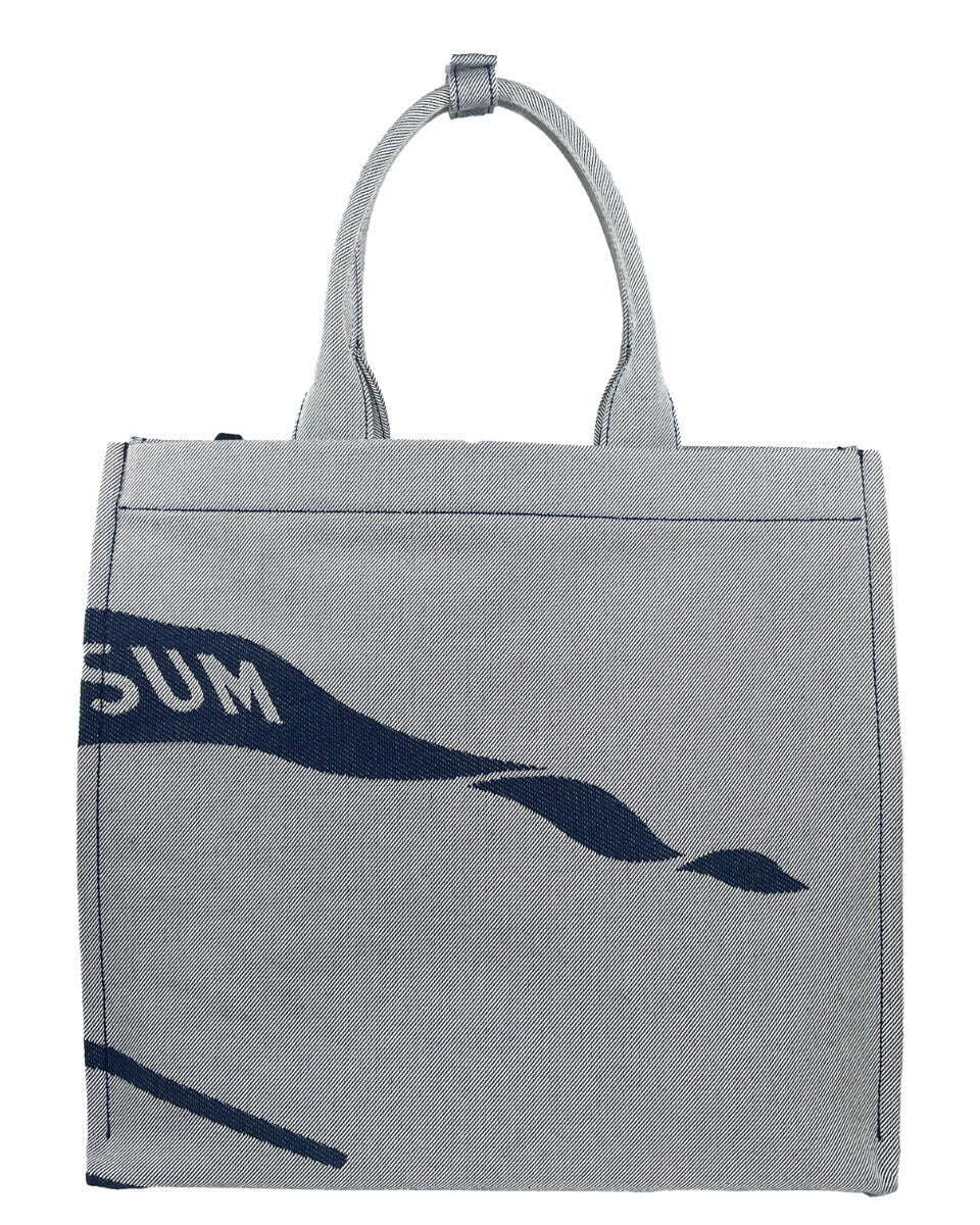 Burberry Navy EKD Canvas Tote Bag With Coin Pouch