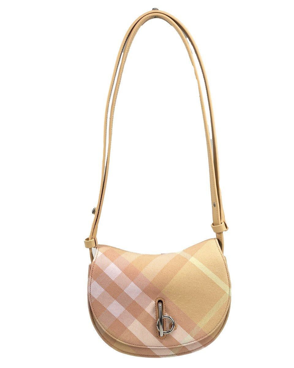 Burberry Mini Check Rocking Horse Crossbody Bag Purse