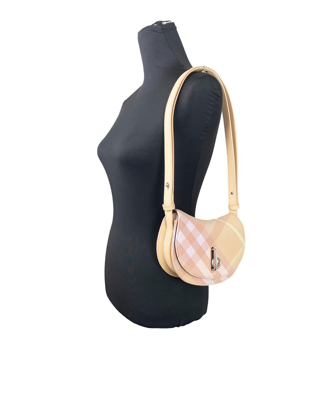 Burberry Mini Check Rocking Horse Crossbody Bag Purse