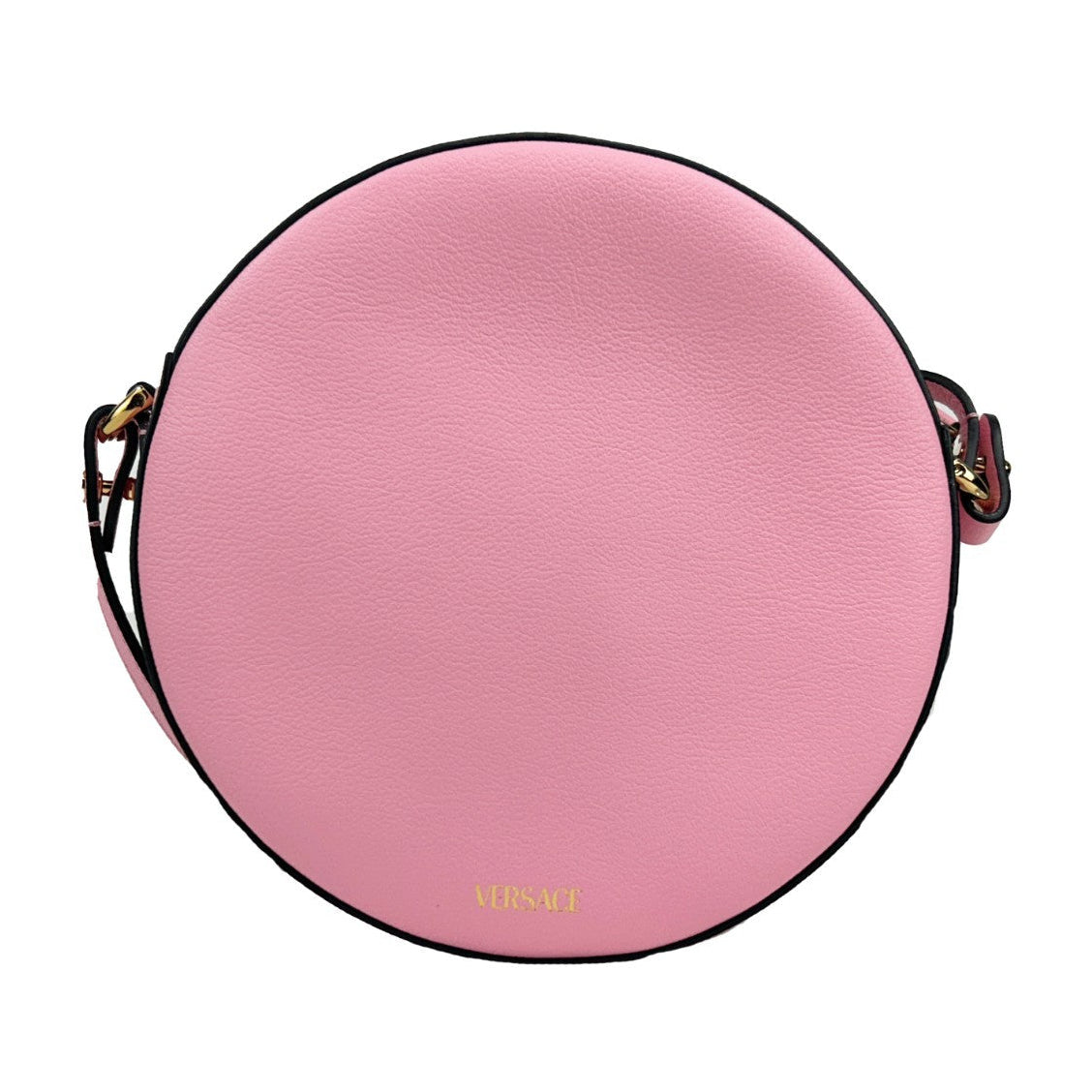Versace Round Disco Leather Camera Case Crossbody Bag