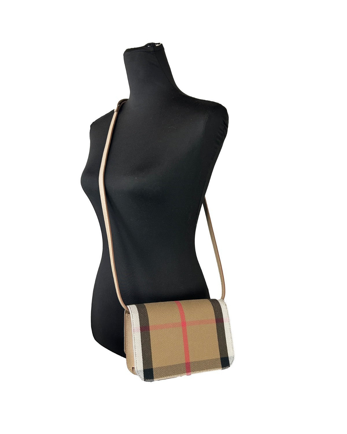 Burberry Small Leather Madison Crossbody Check Bag
