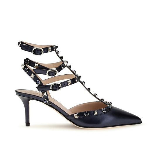 Blue Calf Leather Bos Taurus High Heel Pumps