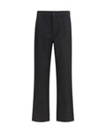Black Cotton Chino Pants
