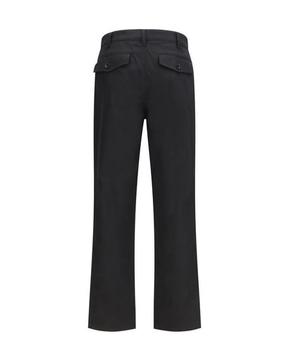 Black Cotton Chino Pants