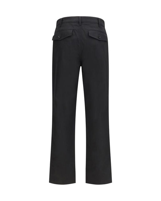 Black Cotton Chino Pants