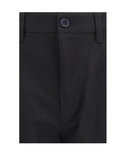 Black Cotton Chino Pants