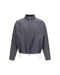 Blue Linen Denim Jacket