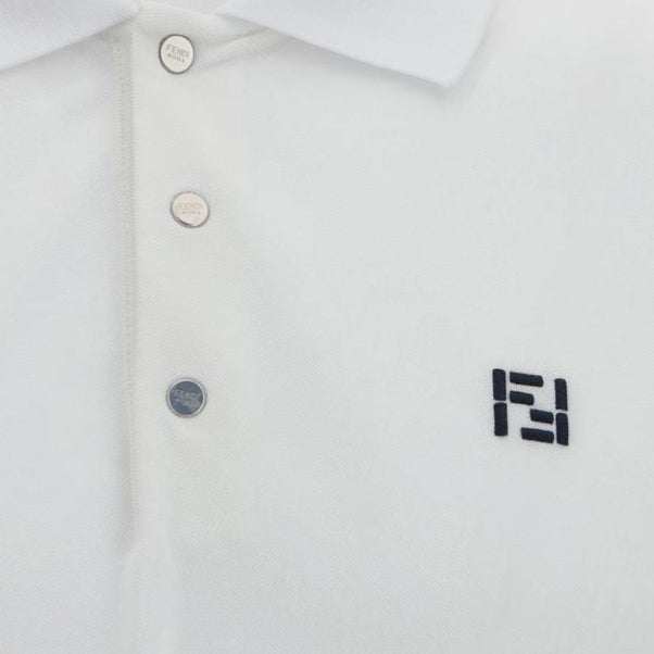 White Cotton Polo Shirt
