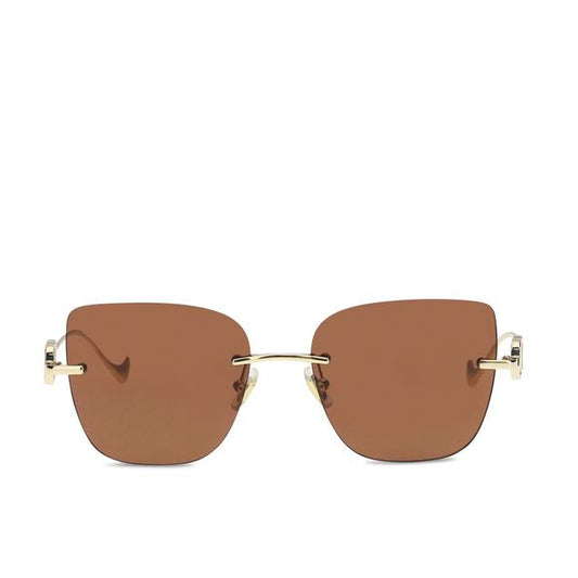 Brown Metal Sunglasses