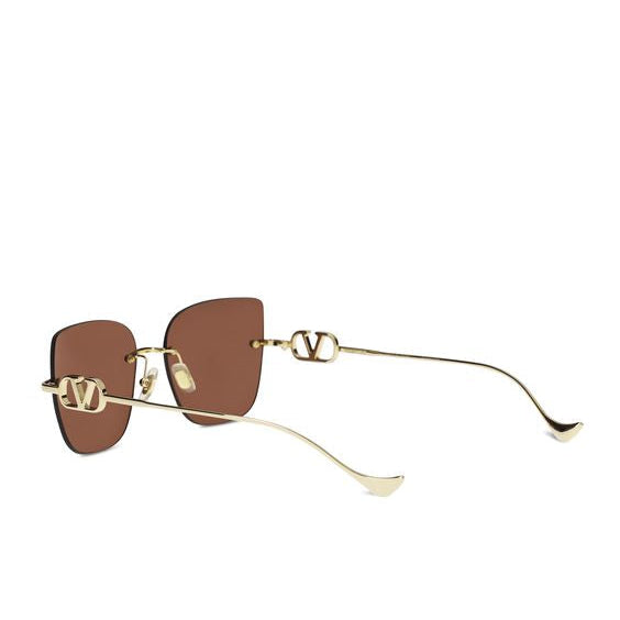 Brown Metal Sunglasses