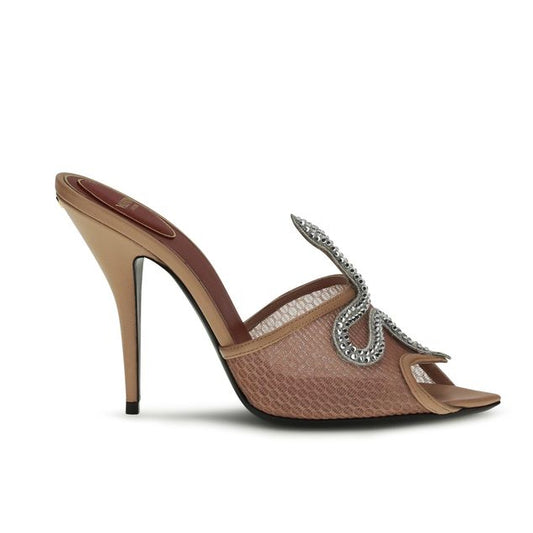 Multicolor Goatskin Stiletto Heel Sandals