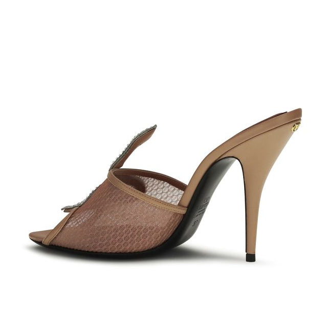 Multicolor Goatskin Stiletto Heel Sandals