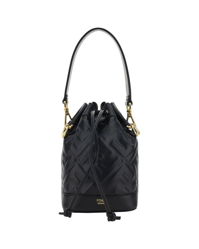 Black Calf Leather Bos Taurus Backet Bag