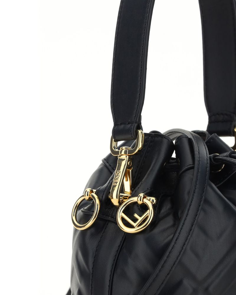Black Calf Leather Bos Taurus Backet Bag