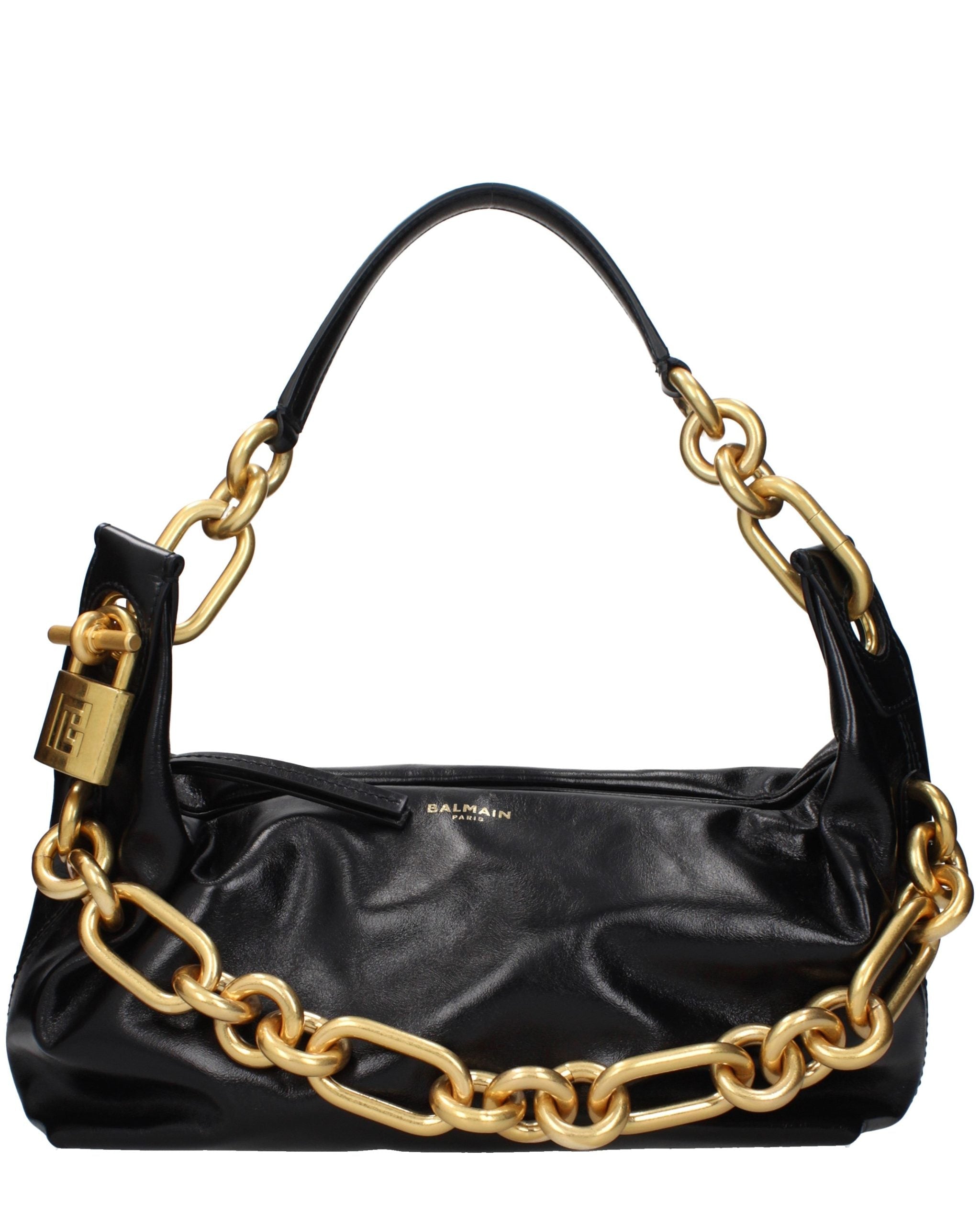 Black Leather Shoulder Bag
