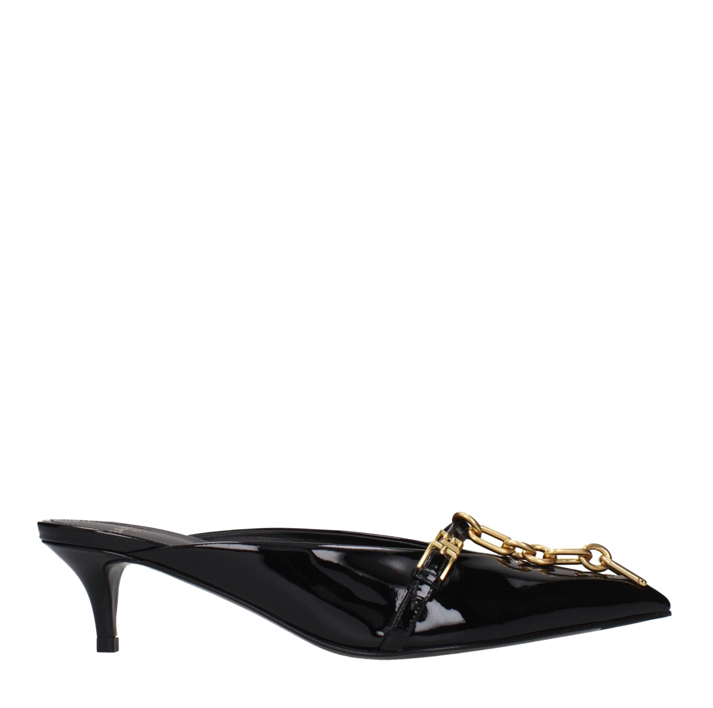 Black Leather Platform Sandals
