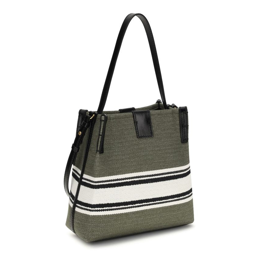 Bicolor Cotton Backet Bag
