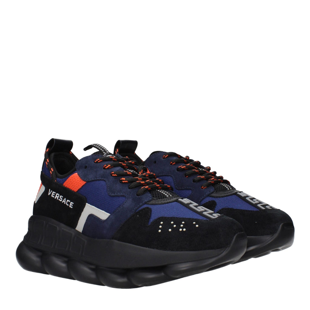 Blue Fabric Athletic Sneakers