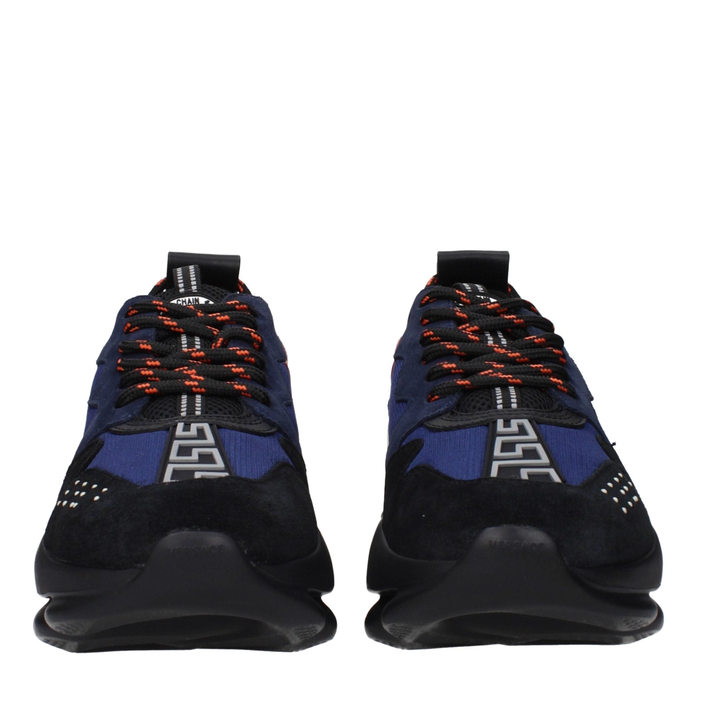 Blue Fabric Athletic Sneakers