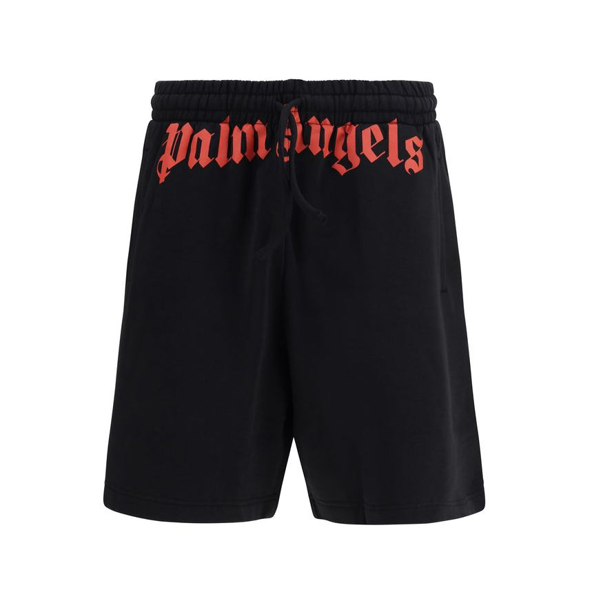 Black Cotton Bermuda Shorts