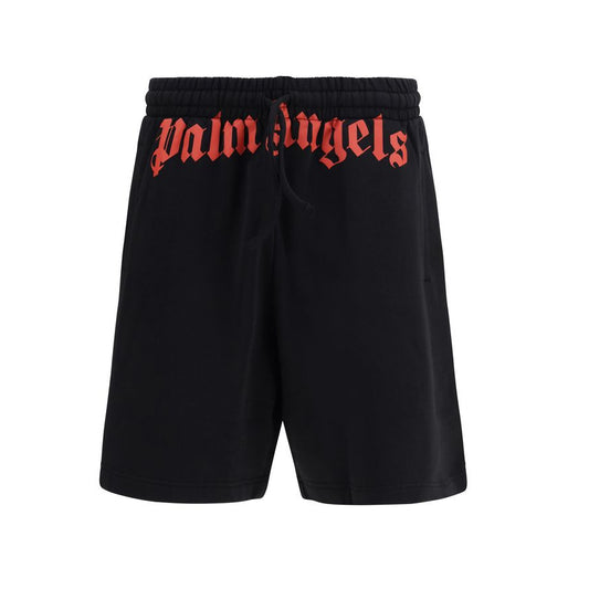 Black Cotton Bermuda Shorts