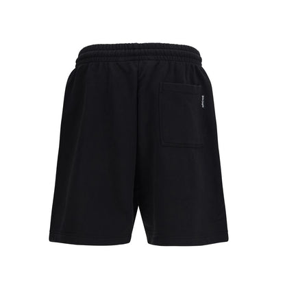 Black Cotton Bermuda Shorts