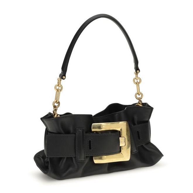 Black Calf Leather Bos Taurus Shoulder Bag