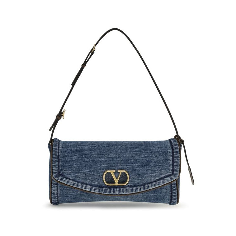 Blue Cotton Shoulder Bag