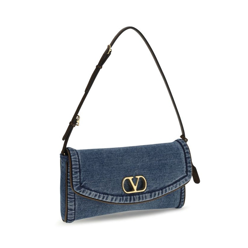 Blue Cotton Shoulder Bag