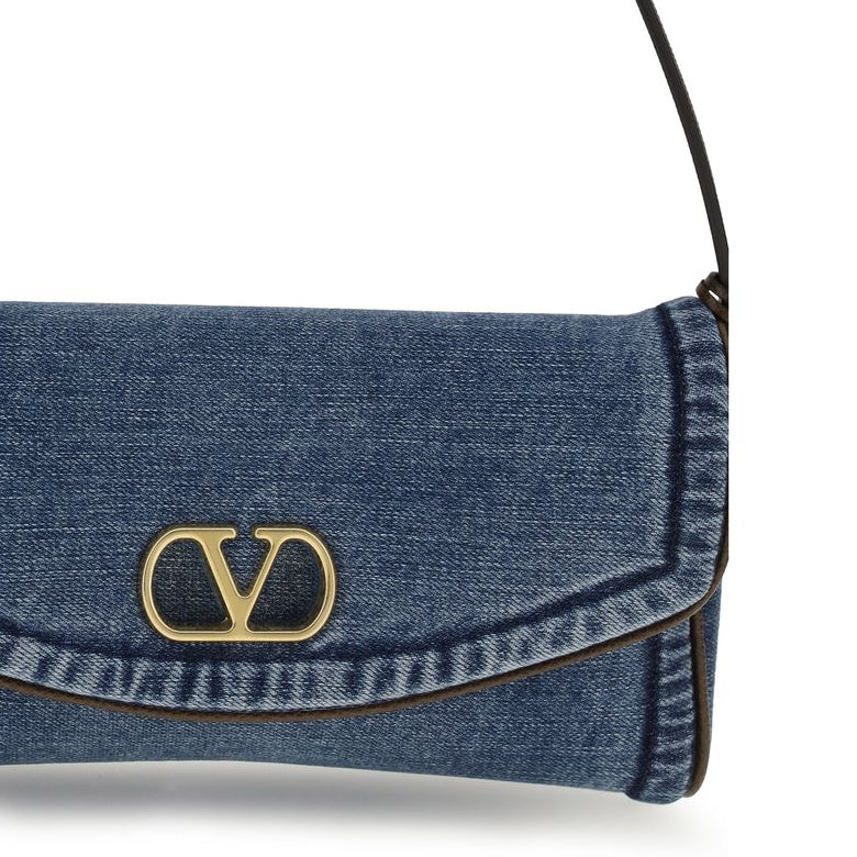 Blue Cotton Shoulder Bag