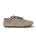 Beige Cotton Athletic Sneakers