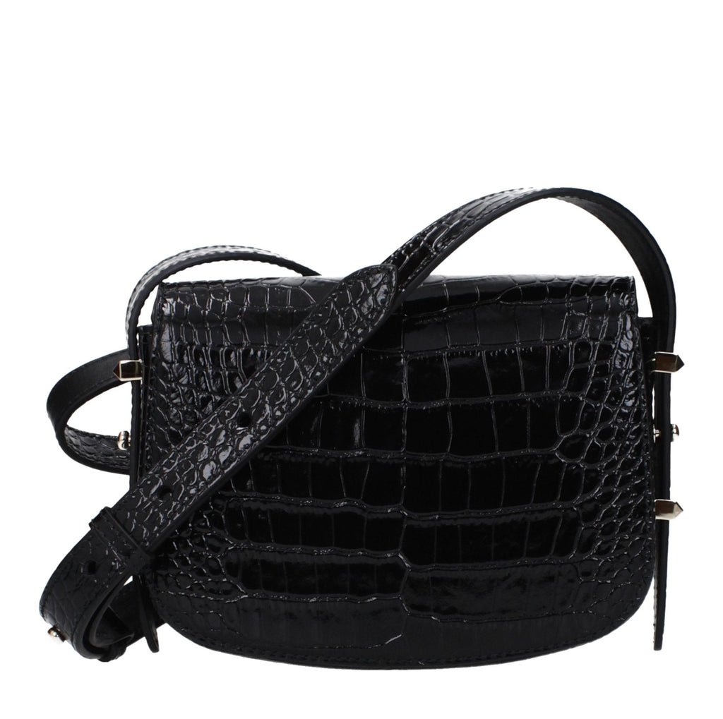 Black Leather Crossbody Bag