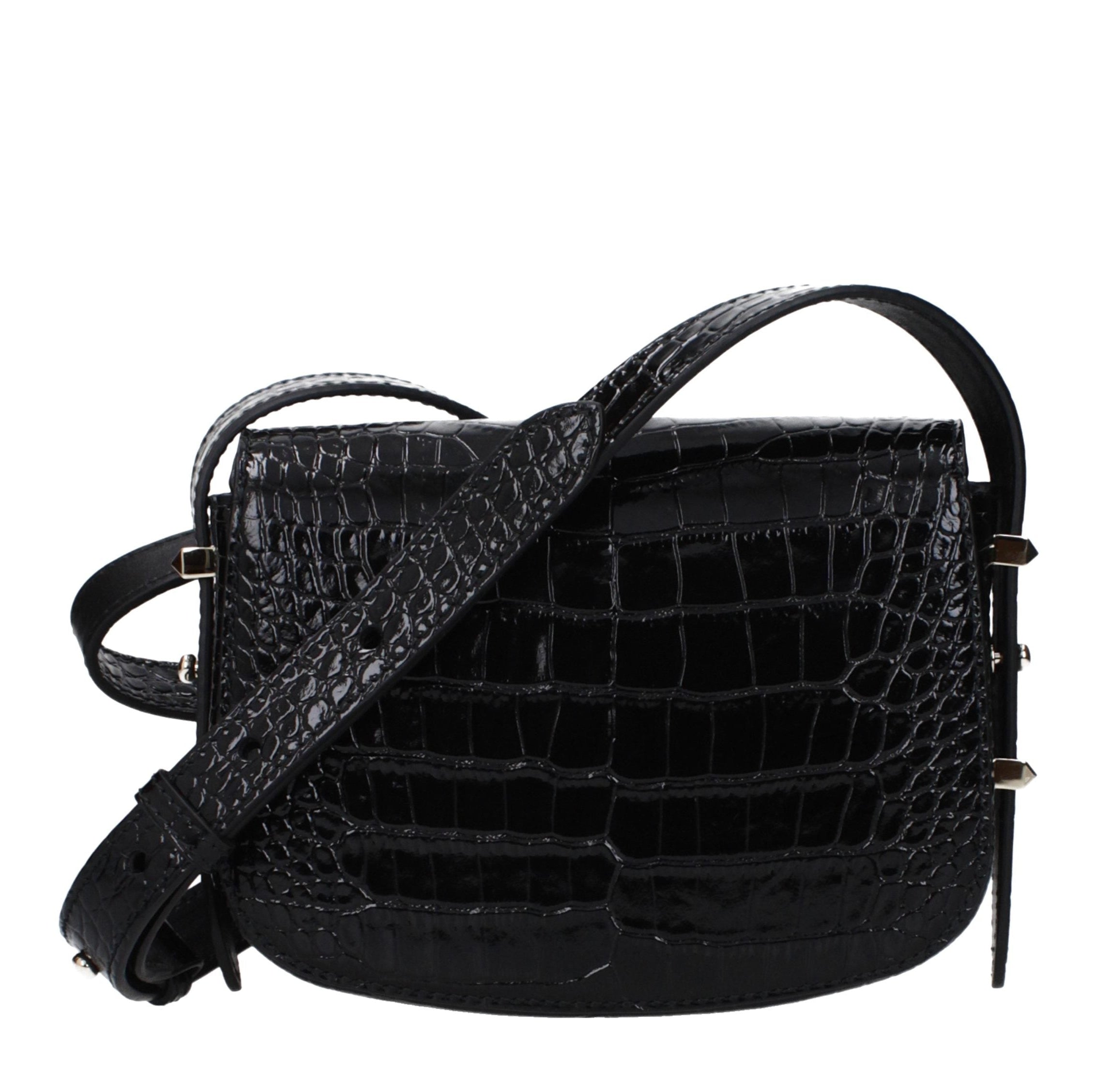 Black Leather Crossbody Bag