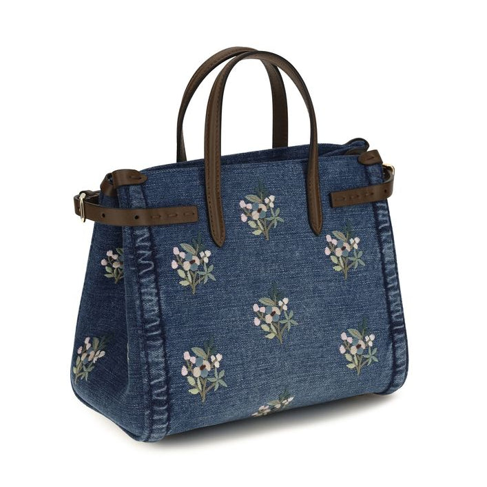 Blue Cotton Handbag