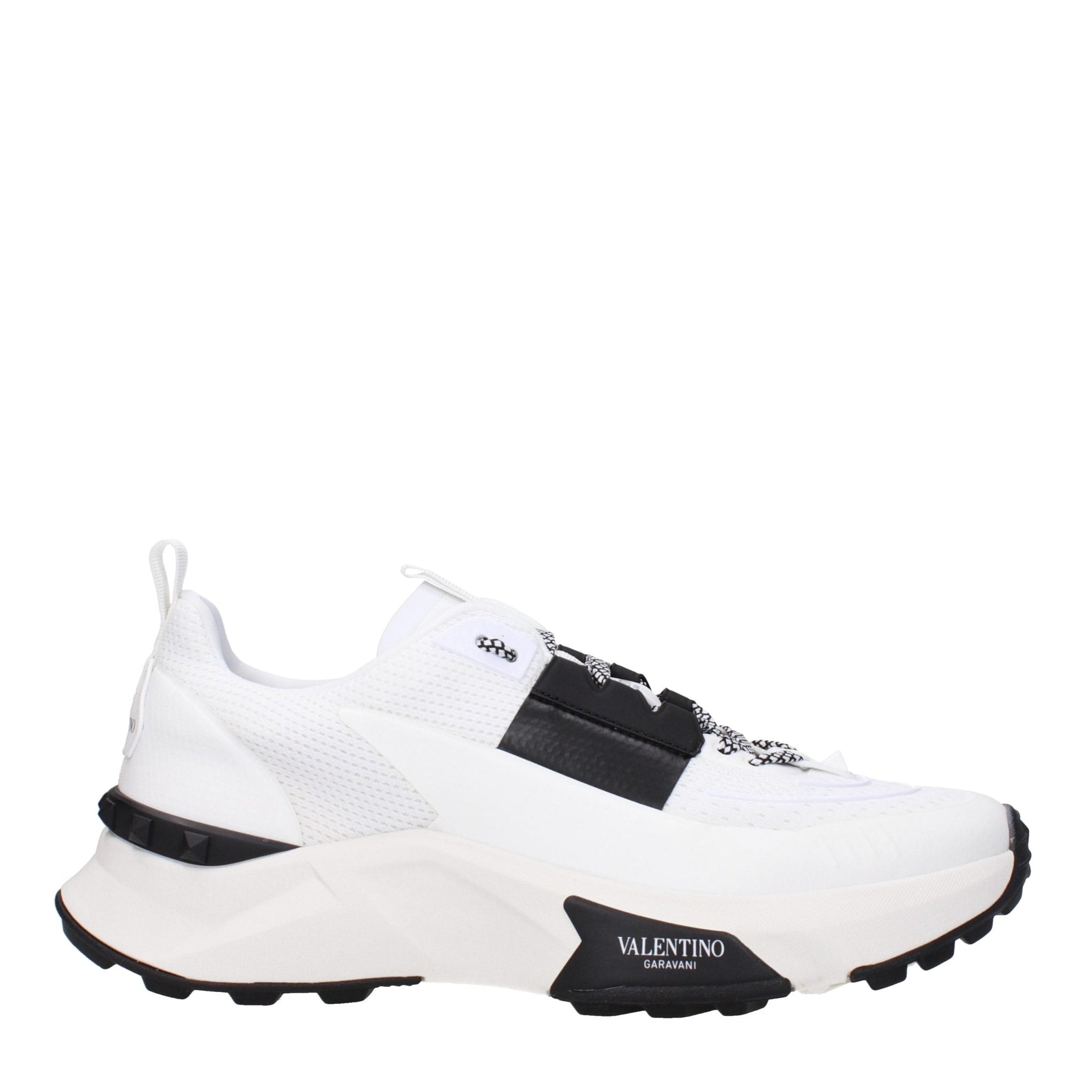 White Fabric Athletic Sneakers