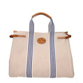 Beige Fabric Handbag