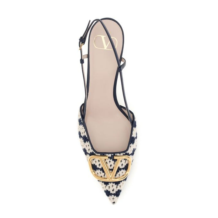 Multicolor Goatskin Mid Heel Pumps